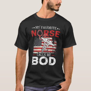 American Flagga My Favorite Nurse kallar mig Bod S T Shirt