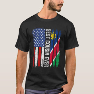 American Flagga Namibia Flagga Best Cousin All Fam T Shirt