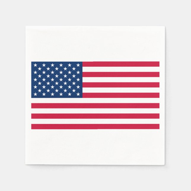 American Flagga Napkins USA Pappersservett (Framsidan)