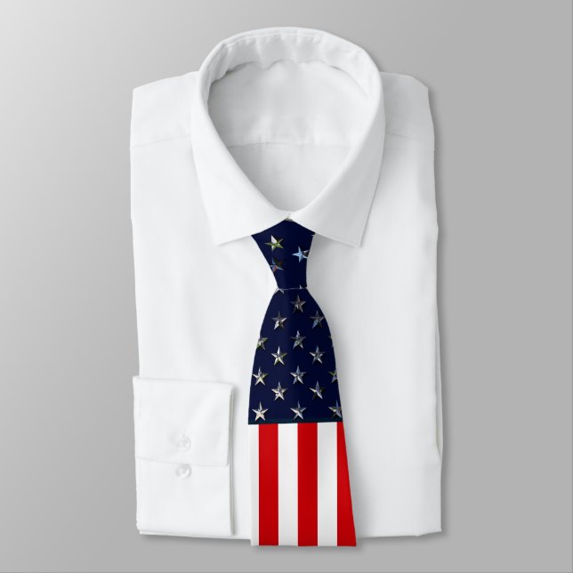 American Flagga Neck Tie Slips (Bunden)