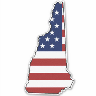 American Flagga New Hampshire Klistermärken
