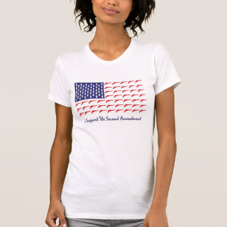 American-Flagga-of-Pistol-Guns- T Shirt