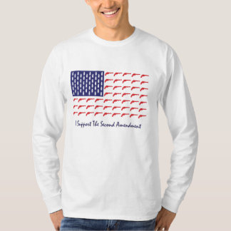 American-Flagga-of-Pistol-Guns- T Shirt