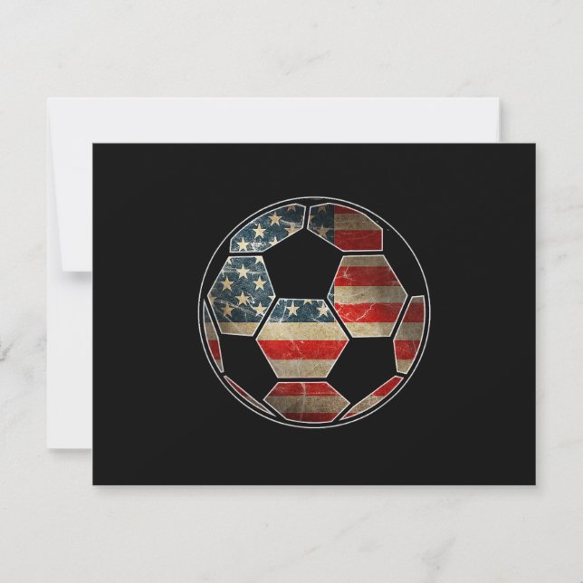 American Flagga on Soccer Ball - Ocer Ball Flagga OSA Kort (Framsida)