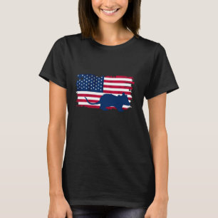American Flagga Opossum Shirt Opossum Älskare USA T