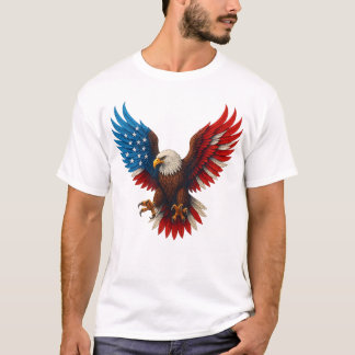 American Flagga Örn Patriotic Eagle T Shirt