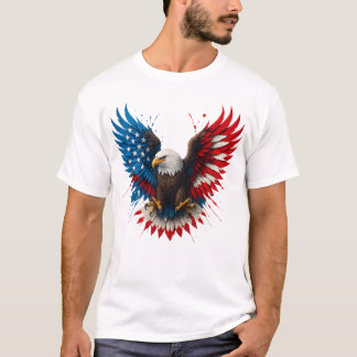 American Flagga Örn Patriotic Eagle T Shirt