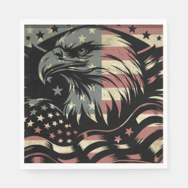 American Flagga Örn Patriotic Pappersservett