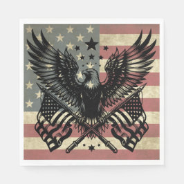 American Flagga Örn Patriotic Pappersservett