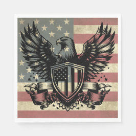 American Flagga Örn Patriotic Pappersservett