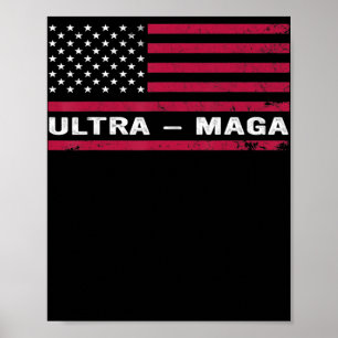 American Flagga Outfit Black American Flagga Ultra Poster