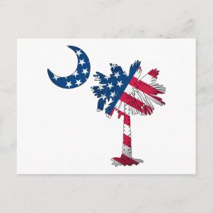 American Flagga Palmetto Vykort