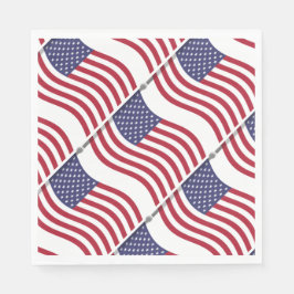 American Flagga Papper Napkins Pappersservett