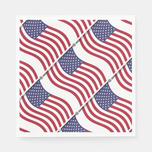 American Flagga Papper Napkins Pappersservett (Framsidan)