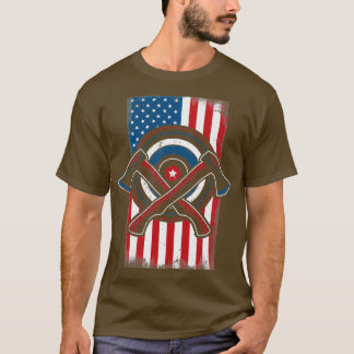 American Flagga Patriot Ax Throwing Coola Ax Throw T Shirt