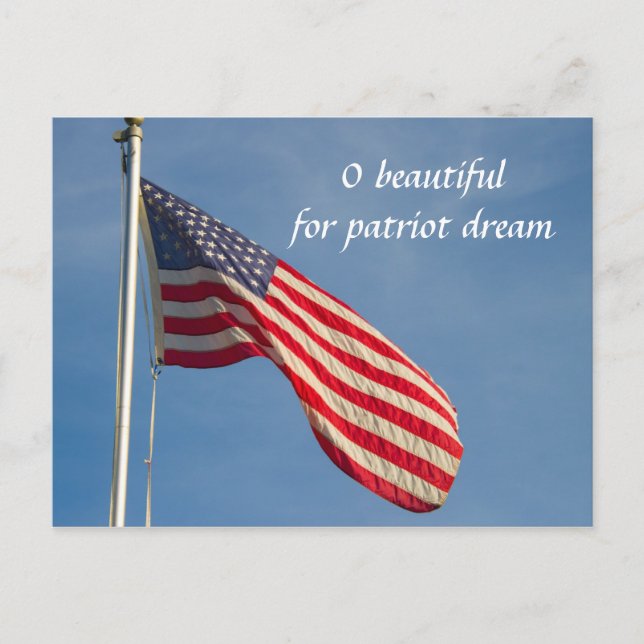 American Flagga Patriot Dream Personalize Vykort (Framsida)
