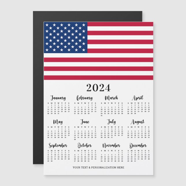 American Flagga Patriotic 12 Month 2022 Calendar  (Fram/baksida)