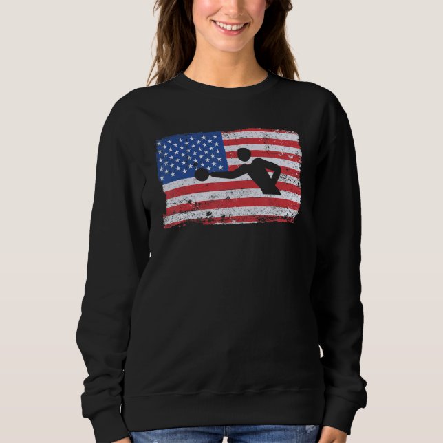 American Flagga Patriotic American Ping Pong Bord  T Shirt (Framsida)