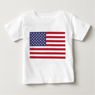 American Flagga Patriotic Baby Bra Jersey T-Shirt