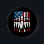 American Flagga Patriotic Bowling Knapp<br><div class="desc">American Flagga Patriotic Bowling</div>