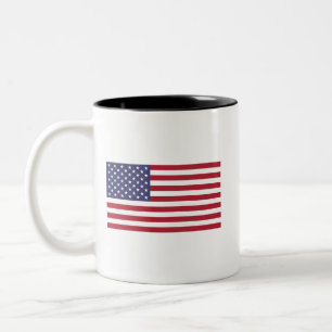 American Flagga Patriotic Design Två-Tonad Mugg