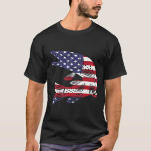 American Flagga Patriotic Fisherman Pike Amp Musky T Shirt