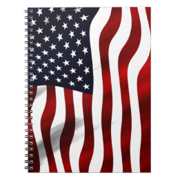 American Flagga Patriotic Independence day Anteckningsbok Med Spiral
