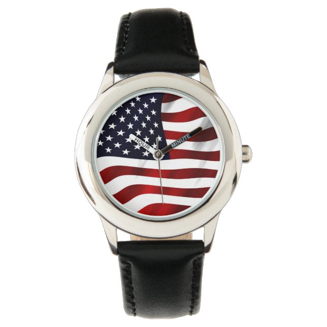 American Flagga Patriotic Independence day Armbandsur (Framsida)