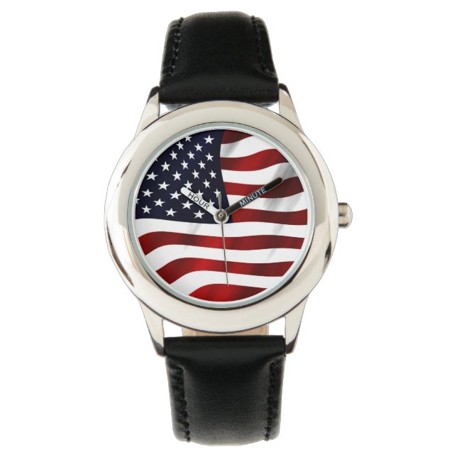 American Flagga Patriotic Independence day Armbandsur (Framsida)