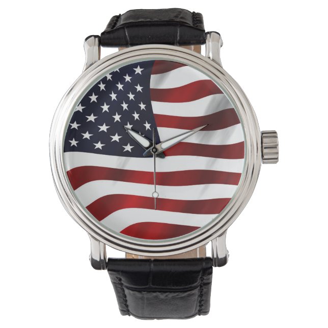 American Flagga Patriotic Independence day Armbandsur (Framsida)