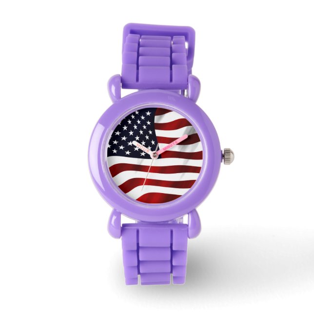 American Flagga Patriotic Independence day Armbandsur (Framsida)