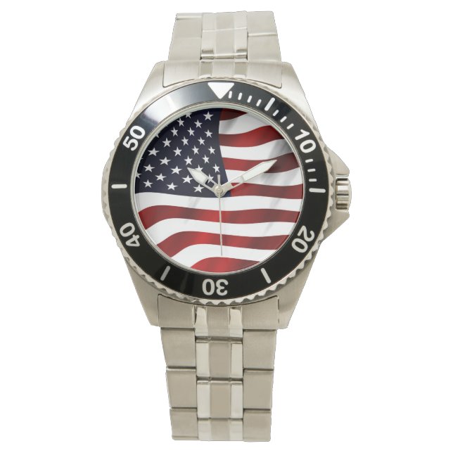 American Flagga Patriotic Independence day Armbandsur (Framsida)
