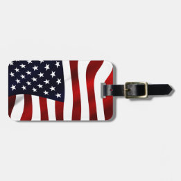 American Flagga Patriotic Independence day Bagagebricka