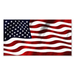 American Flagga Patriotic Independence day Fototryck
