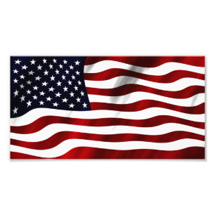 American Flagga Patriotic Independence day Fototryck