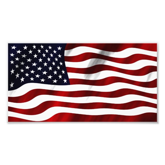 American Flagga Patriotic Independence day Fototryck (Framsidan)