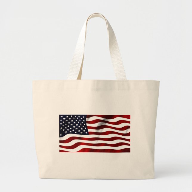 American Flagga Patriotic Independence day Jumbo Tygkasse (Framsidan)