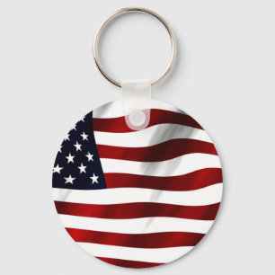American Flagga Patriotic Independence day Nyckelring