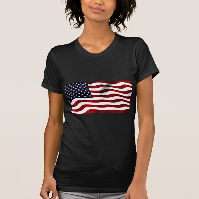 American Flagga Patriotic Independence day T-shirt (Framsida)