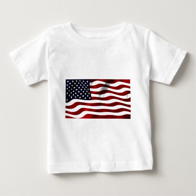 American Flagga Patriotic Independence day T-shirt (Framsida)