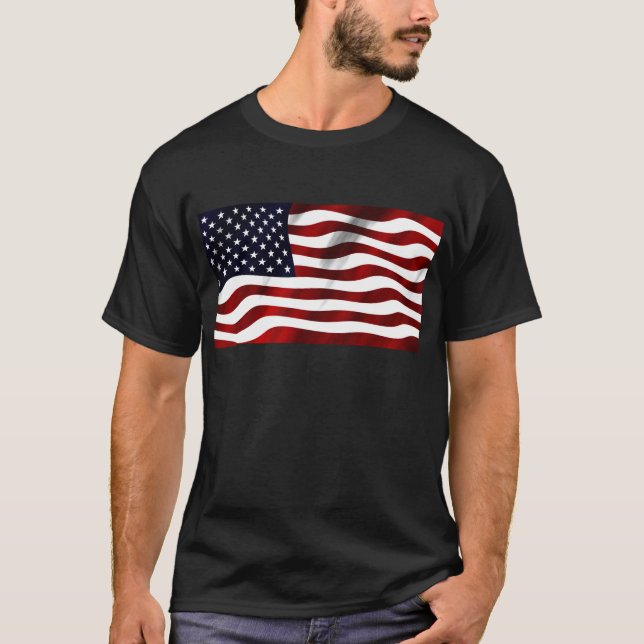 American Flagga Patriotic Independence day Tee (Framsida)