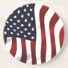 American Flagga Patriotic Independence day Underlägg Sandsten
