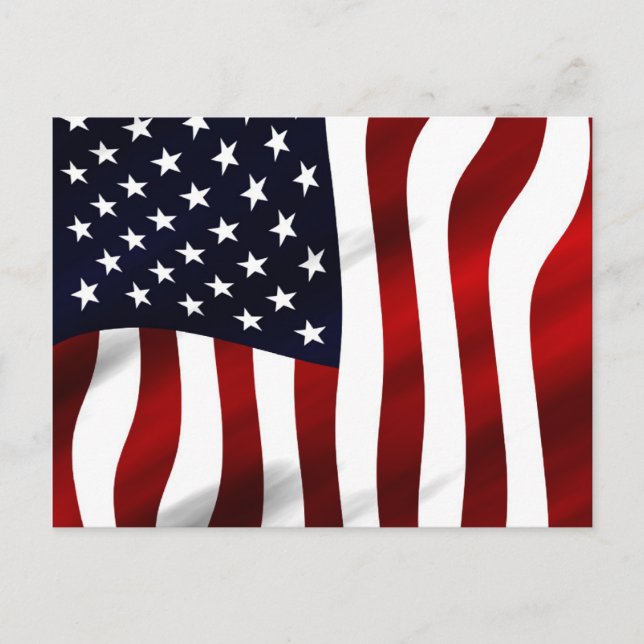 American Flagga Patriotic Independence day Vykort (Framsida)