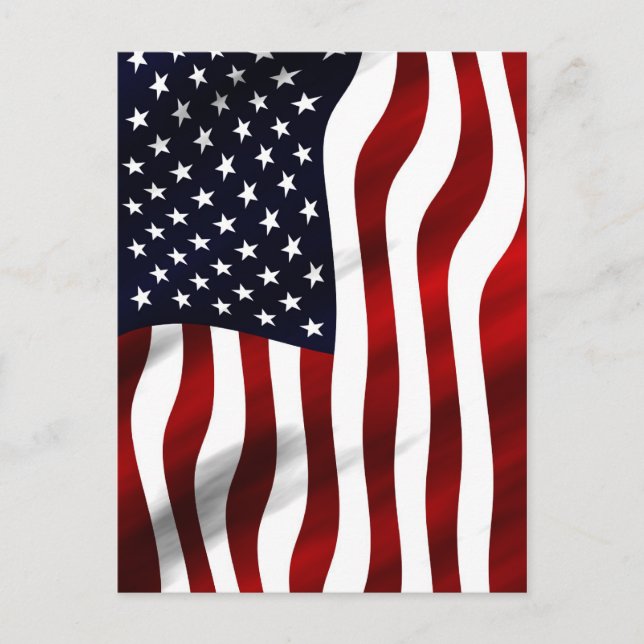 American Flagga Patriotic Independence day Vykort (Framsida)