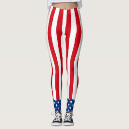 American Flagga Patriotic Leggings
