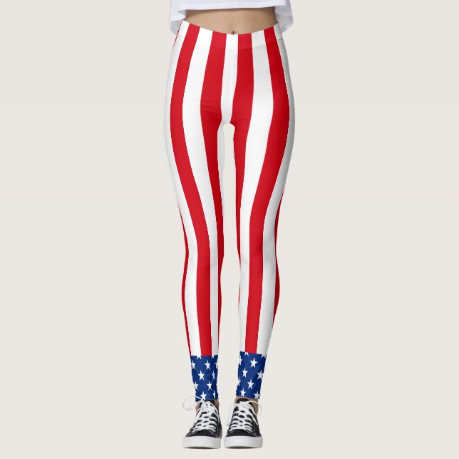 American Flagga Patriotic Leggings (Framsida)