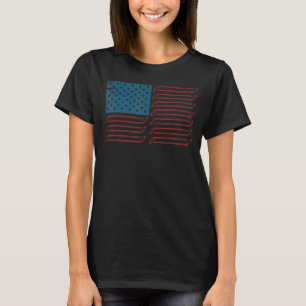 American Flagga Patriotic Mechanic Car Lastbil T Shirt