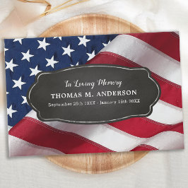 American Flagga Patriotic Memorial Milial Gästböcker