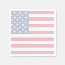 American Flagga Patriotic Papper Cocktail Napkins Pappersservett