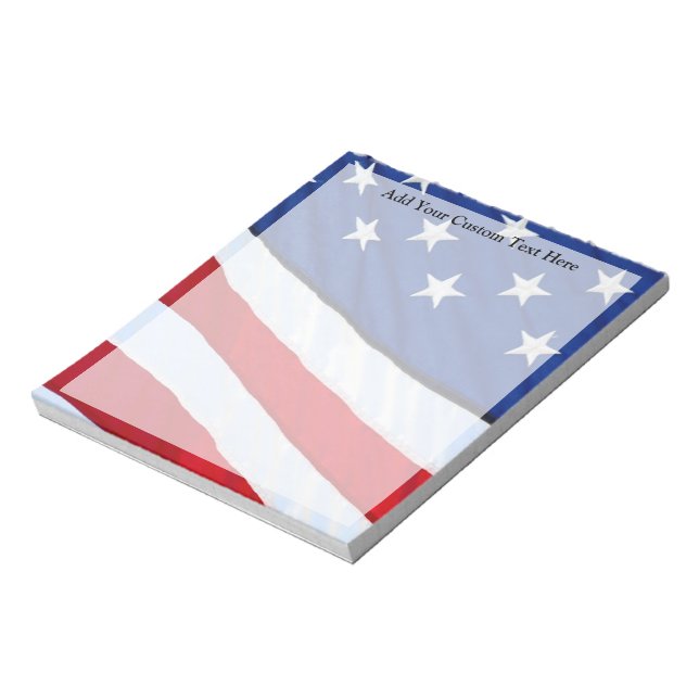 American Flagga Patriotic Personlig Memo Pad (Roterad)